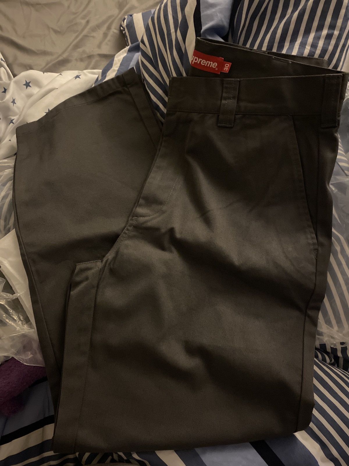 image of Supreme Work Pants in Grey, Men's (Size 30)