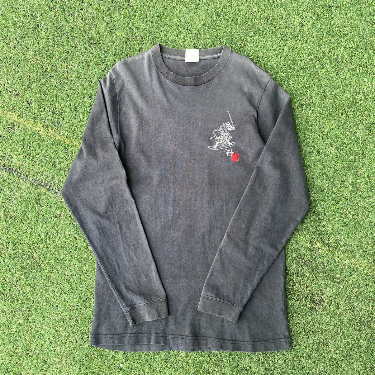 Japanese Brand Thrashed Faded Vintage Y2K Grass Hither Samurai Surf L/S Tee Size US L / EU 52-54 / 3 - 2 Thumbnail