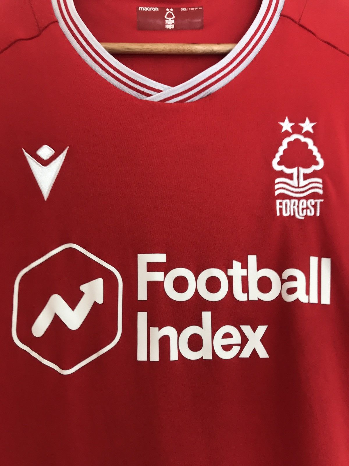 Macron Nottingham Forest 2020-2021 Home Soccer Jersey Football Kit Size US XXL / EU 58 / 5 - 4 Thumbnail