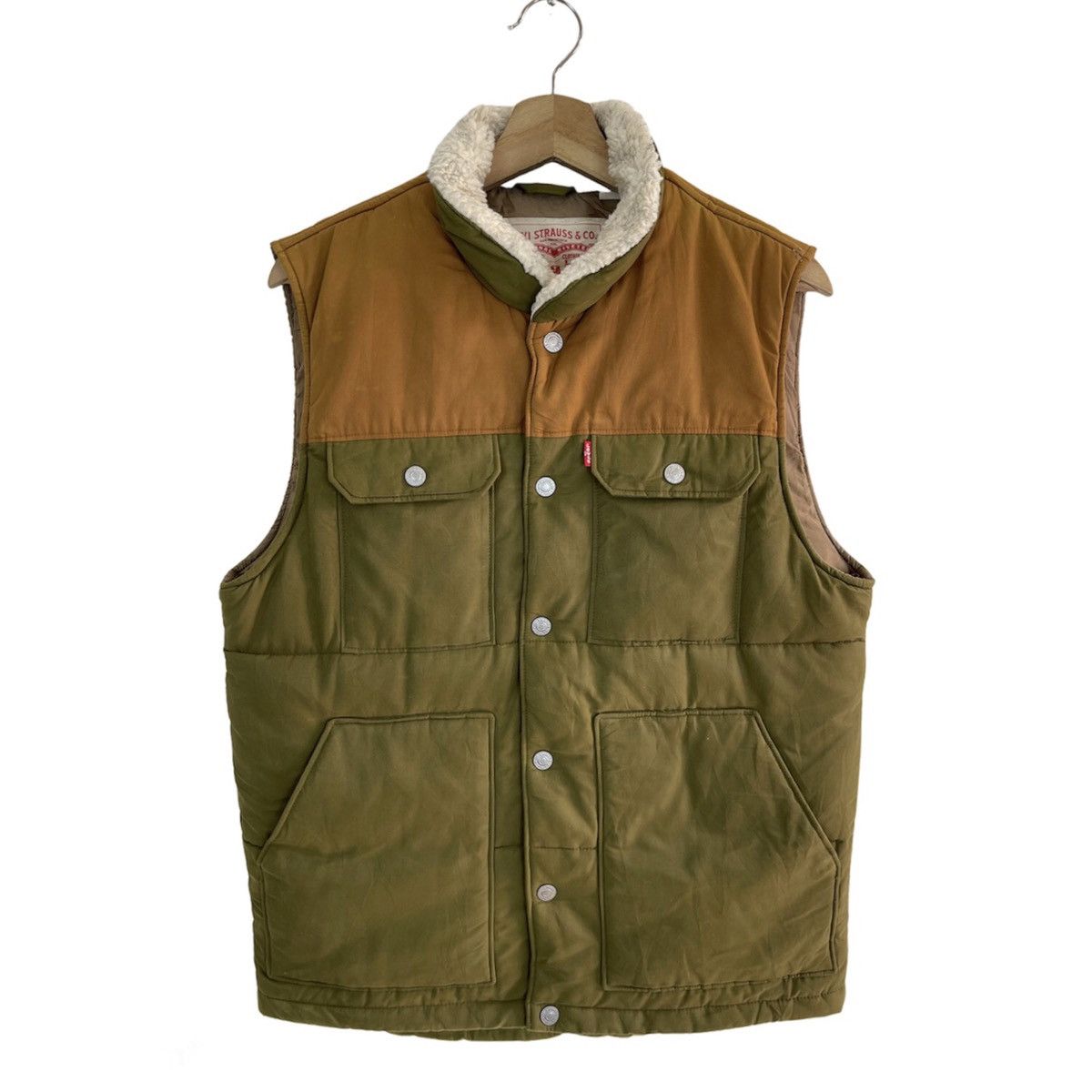 Levi's WINTER LEVI’S THIN PUFFER VEST SHEARLING NECK Size US M / EU 48-50 / 2 - 1 Thumbnail