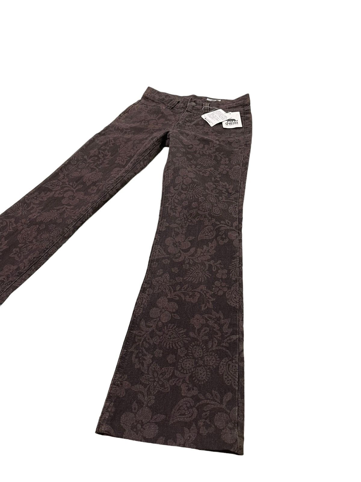 Japanese Brand Flare Jeans Sportiff Full Florals Stretch Boot Cut 5🟦7 Size US 28 / EU 44 - 3 Thumbnail