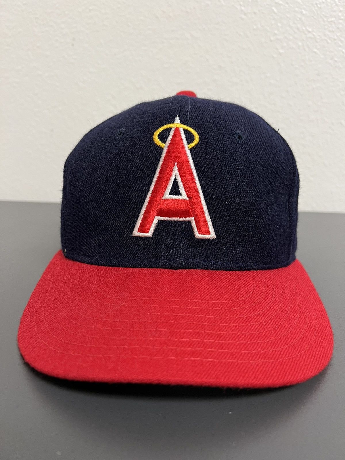 VTG New Era Anaheim Angels Hat Wool Sz 7 Diamond Collection Los Angeles 90s  Blue