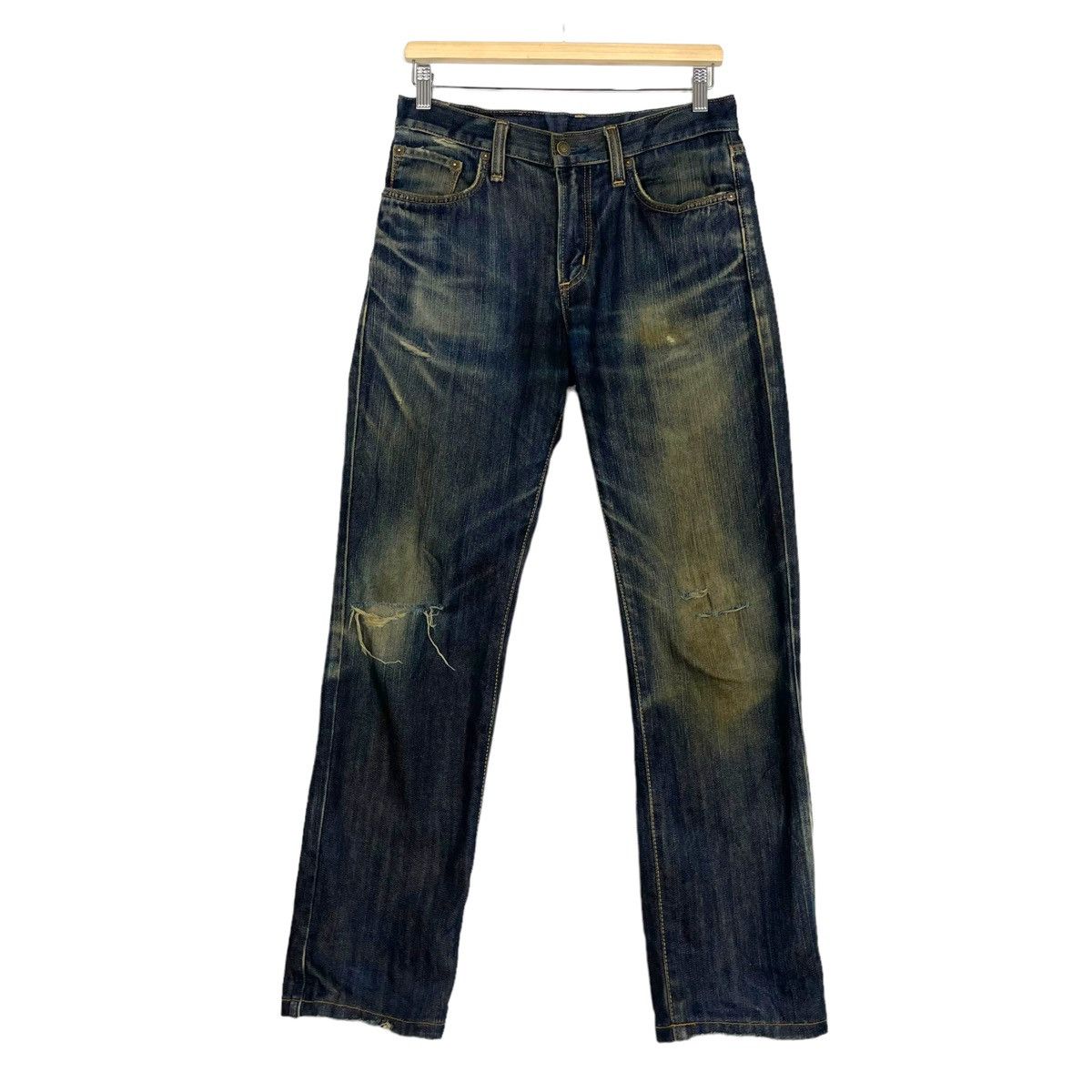 If Six Was Nine × Japanese Brand 💰OFFER💰💥EDWIN JAPAN THRASHED DESIGN DENIM JEANS Size US 30 / EU 46 - 1 Thumbnail