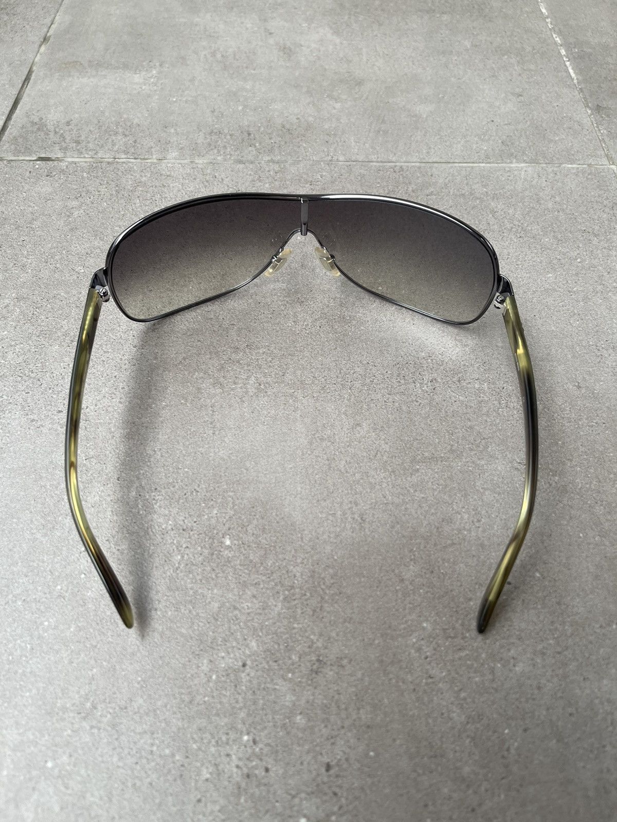 Prada !DS! Miu Miu SMU50G 5AV-2Q1 Marble Silver Shield Sunglasses Size ONE SIZE - 8 Thumbnail