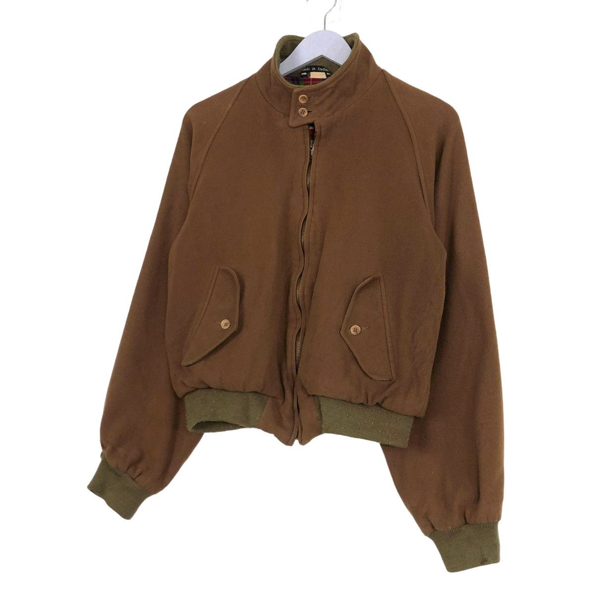 Baracuta × Vintage 💥80s BARACUTA ENGLAND BROWN WOOL RED TARTAN Size US L / EU 52-54 / 3 - 3 Thumbnail