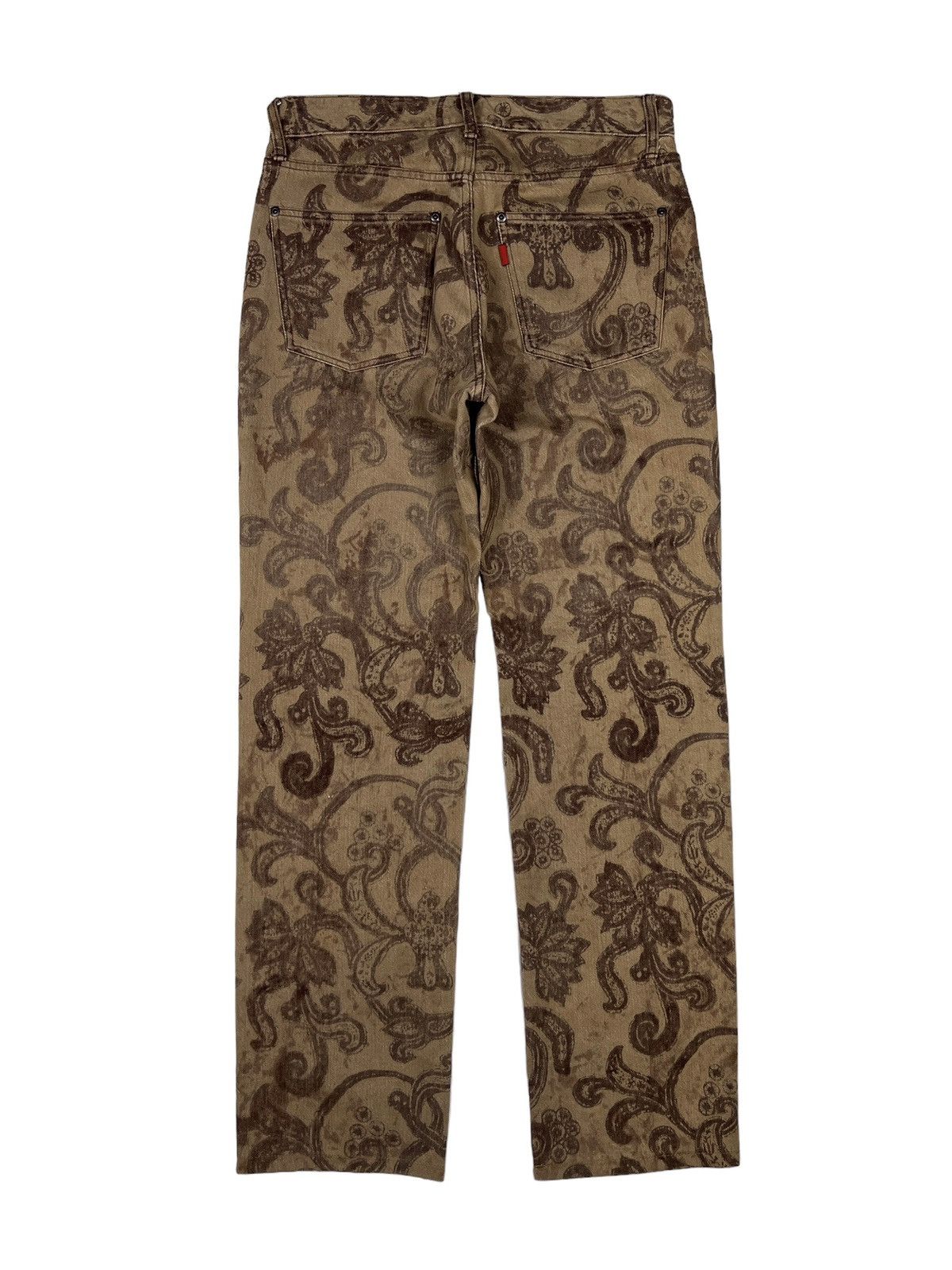 Yoshiyuki Konishi Yoshiyuki Konishi Paisley Printed Denim Size US 31 - 2 Thumbnail