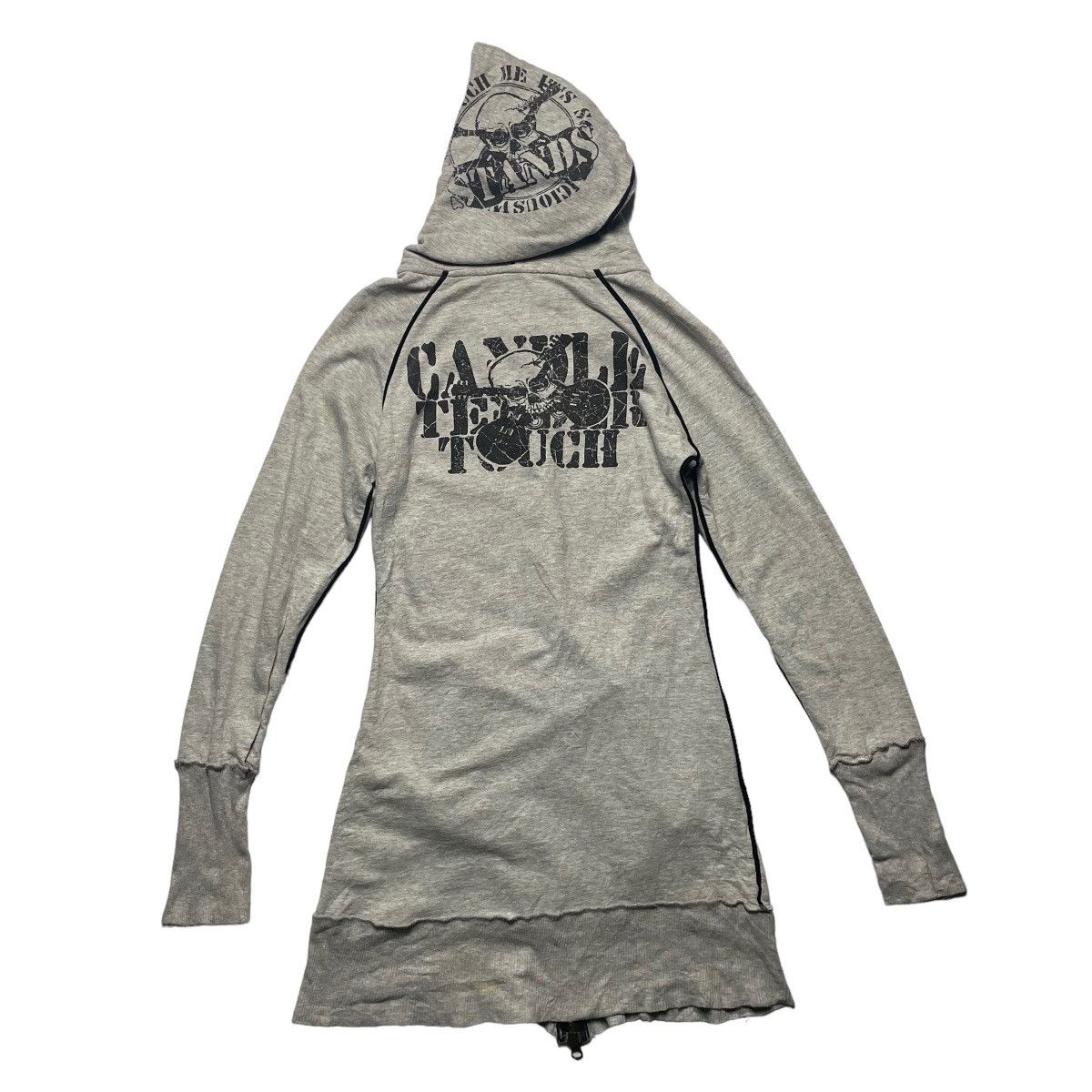If Six Was Nine × Le Grande Bleu (L.G.B.) × Seditionaries 🇯🇵 DIA WORDING SKULL CROSS FULL ZIP SWEATER Size S / US 4 / IT 40 - 2 Thumbnail