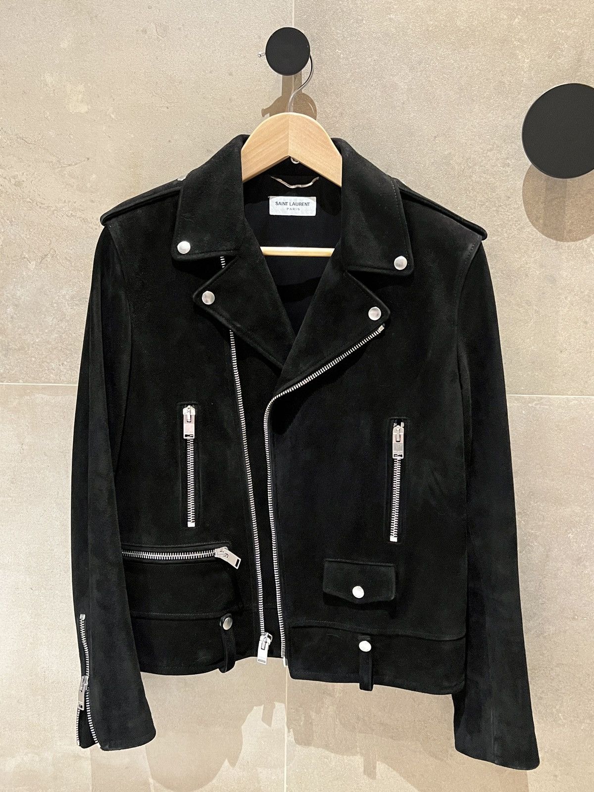 Saint Laurent Paris L01 suede leather jacket RARE hedi slimane | Grailed