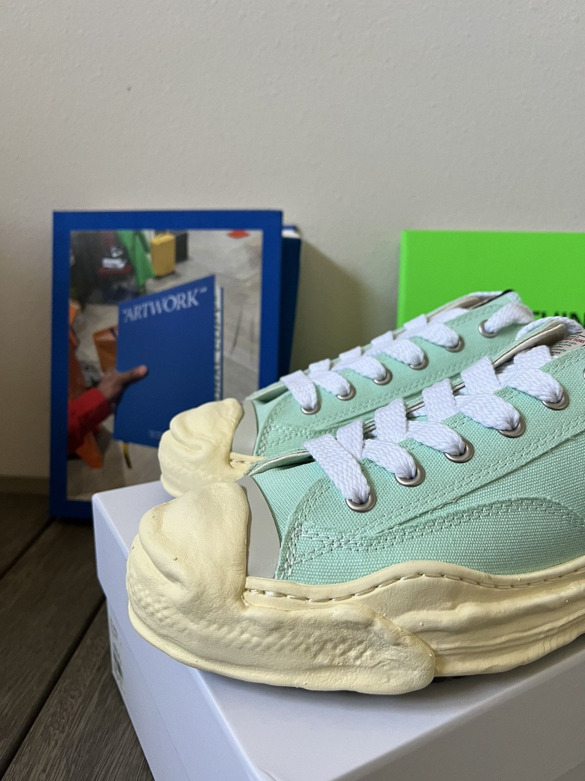 Maison MIHARA YASUHIRO Maison Mihara Yasuhiro Canvas Aged OG Sole Cap Shoes Size US 12 / EU 45 - 2 Thumbnail