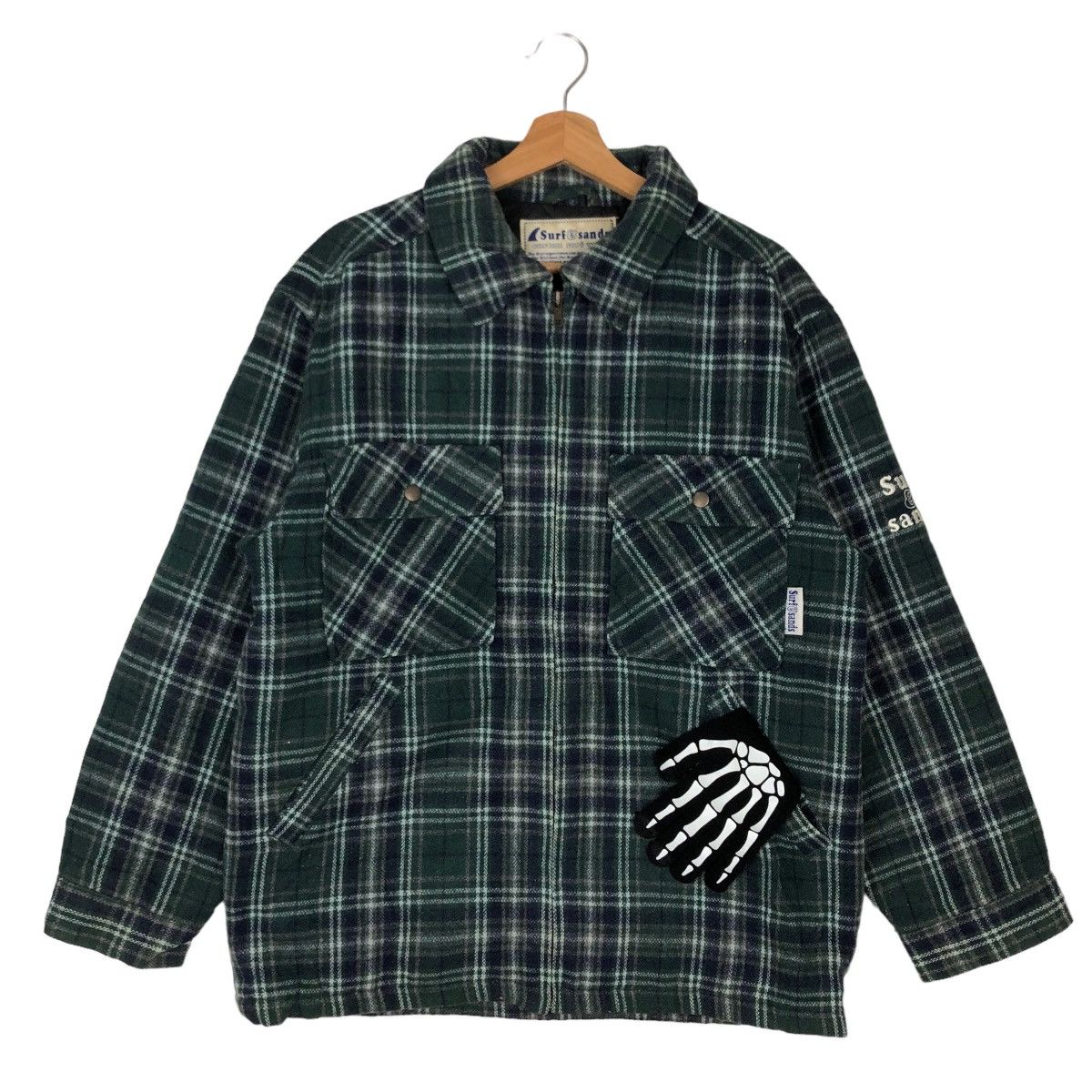 VINTAGE TARTAN DESIGN JACKET SURF & SAND JAPAN