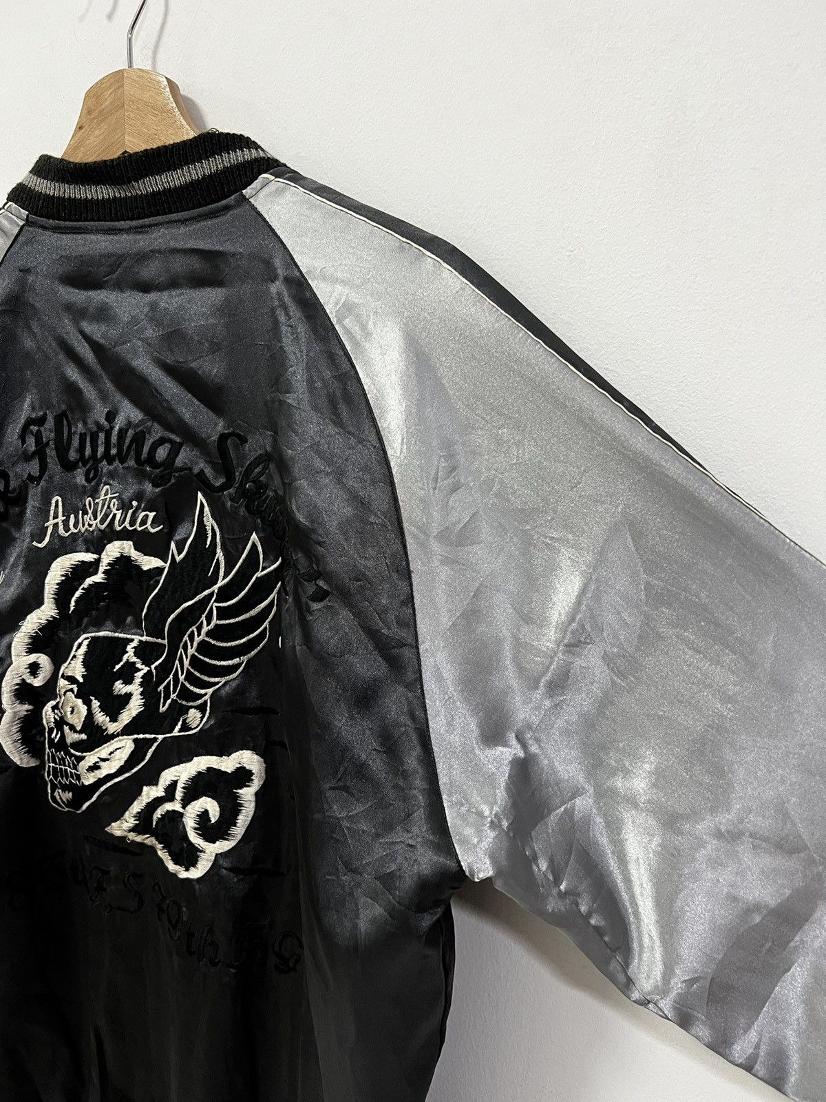 Japanese Brand × Vintage Vintage The Flying Skull Embroidery Sukajan Souvenir Jacket Size US M / EU 48-50 / 2 - 3 Thumbnail