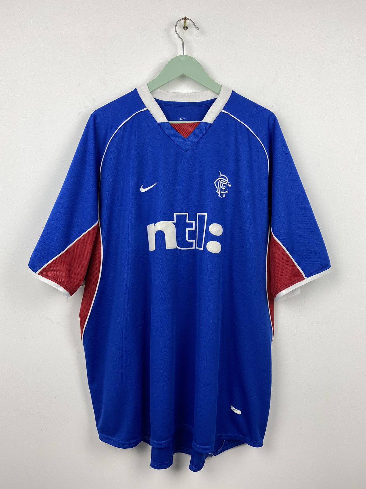 Nike Glasgow Rangers 2001 2002 Football Jersey PSG Chelsea Milan Size US XXL / EU 58 / 5 - 1 Thumbnail