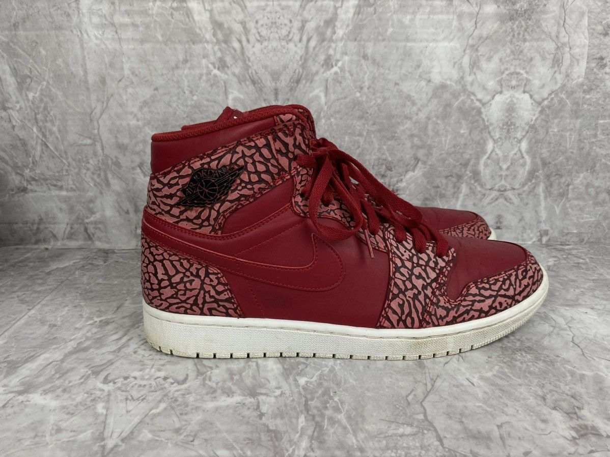nike air jordan 1 retro red elephant print