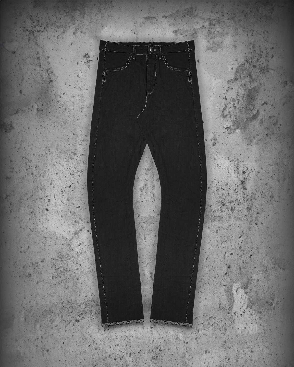 image of Carol Christian Poell Overlock J-Cut Jeans - Ss07 “Paranoid” in Black, Men's (Size 29)
