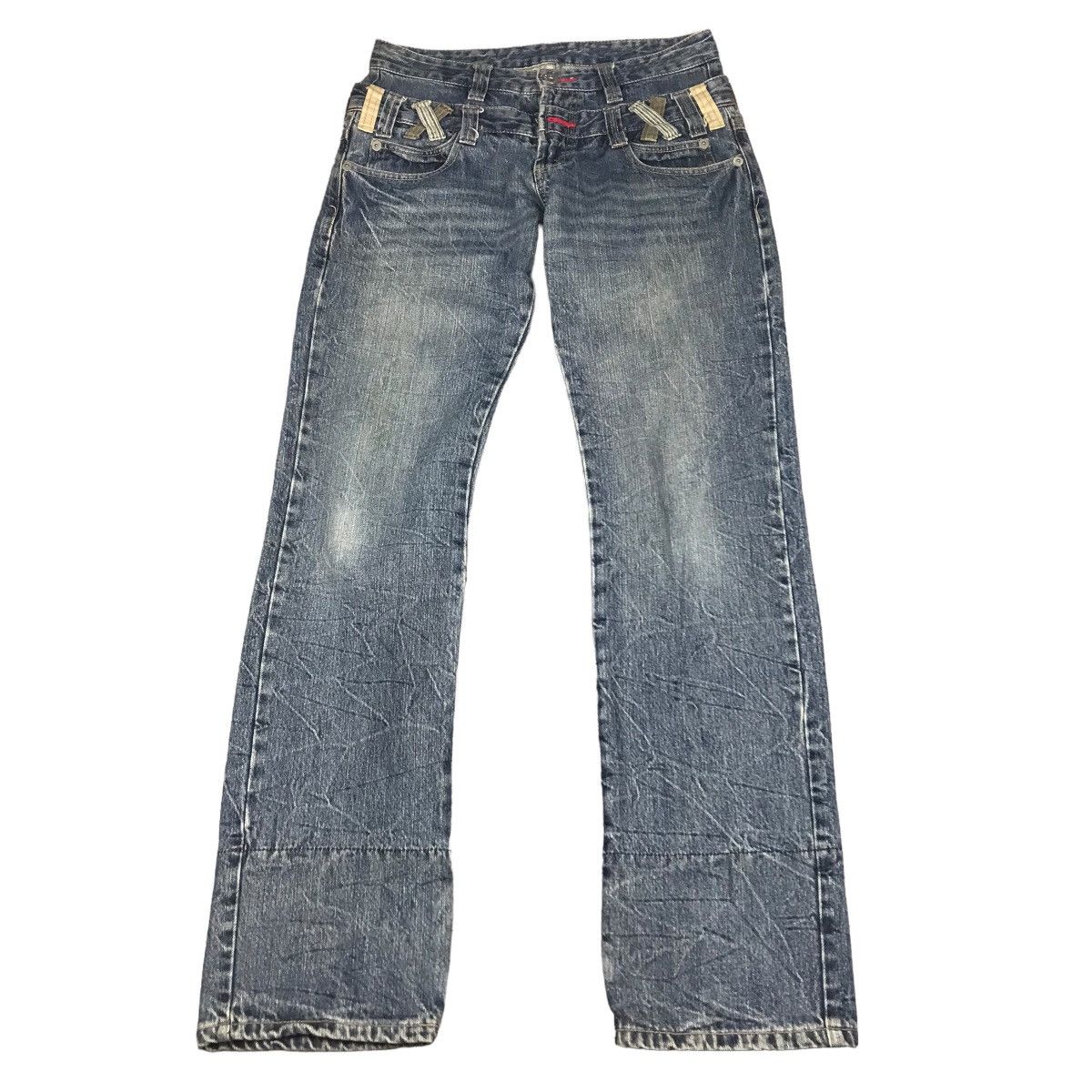 Japanese Brand DOUBLE WAIST DENIM JAPANESE STYLE DENIM PANTS Size US 31 - 1 Thumbnail