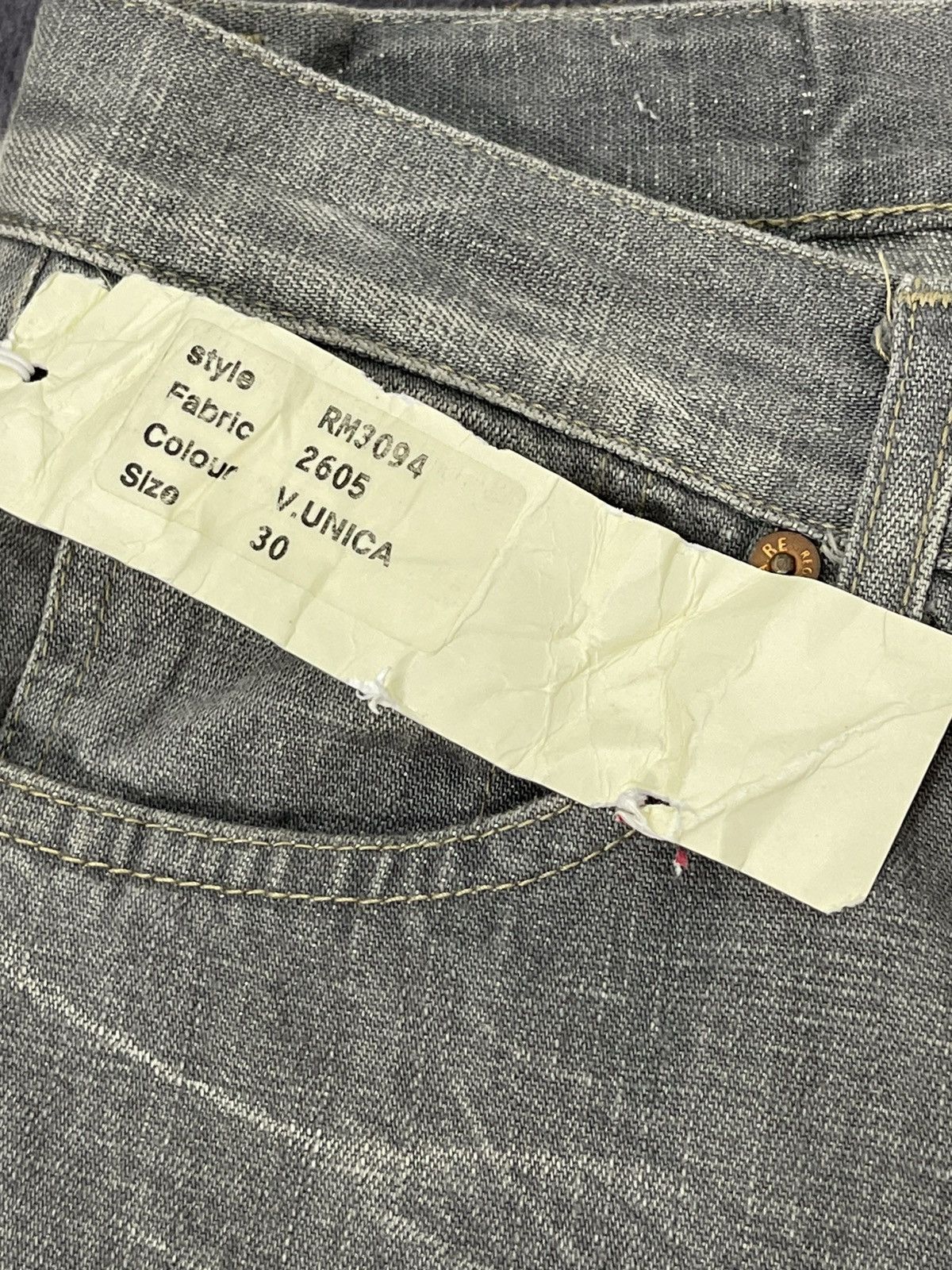 Japanese Brand Flare Jeans New Raer Italy Faded Distress Boot Cut 6🟦1 Size US 30 / EU 46 - 20 Thumbnail