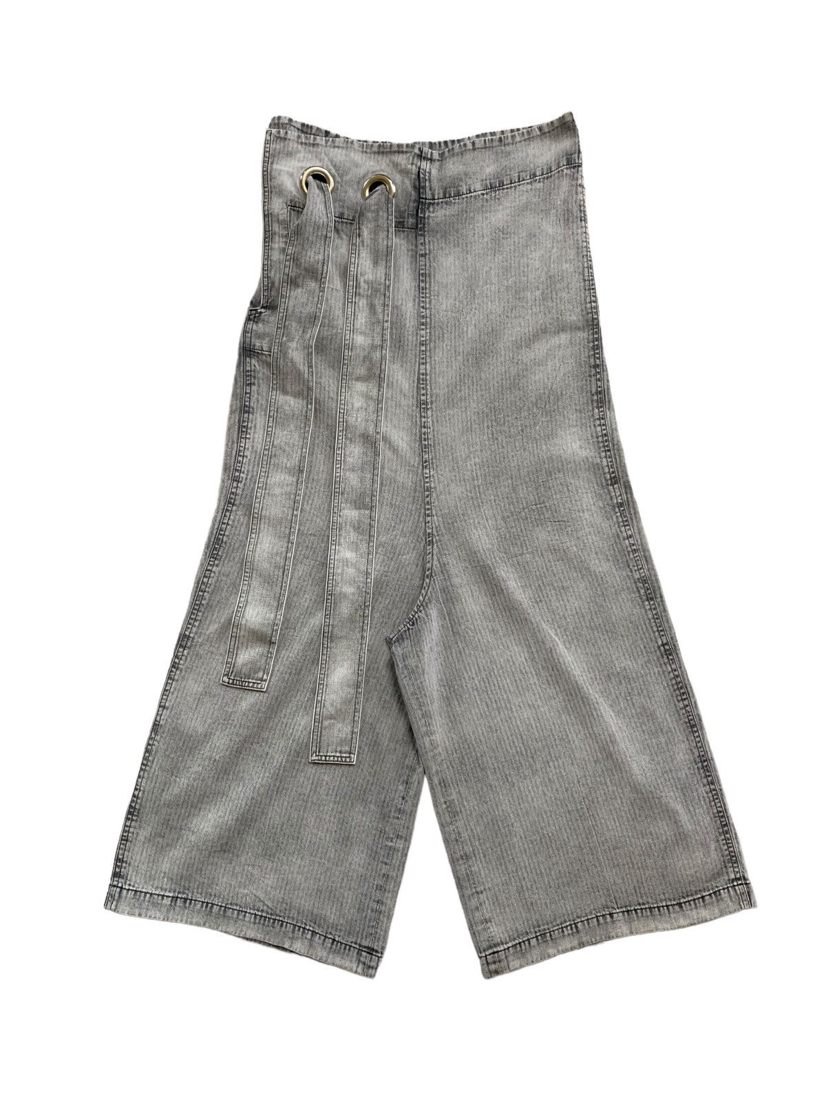 Y's × Y's for Men × Yohji Yamamoto Yohji Yamamoto Y’s Sulfur Herringbone Bleach Ribbon Pants Size US 28 / EU 44 - 3 Thumbnail
