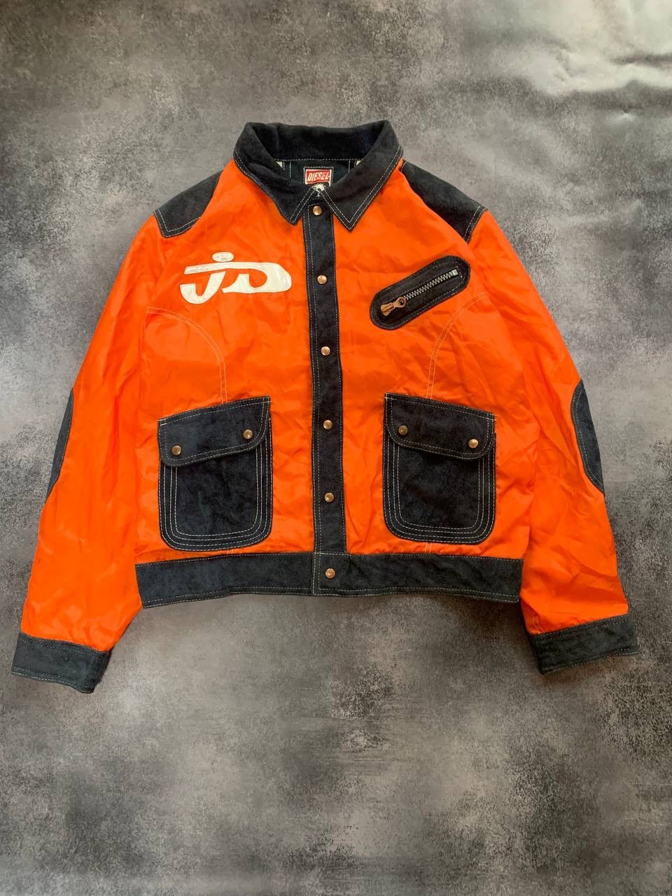 Diesel × Japanese Brand × Vintage 90's Diesel Vintage Racing Y2k Jacket Size US L / EU 52-54 / 3 - 2 Thumbnail