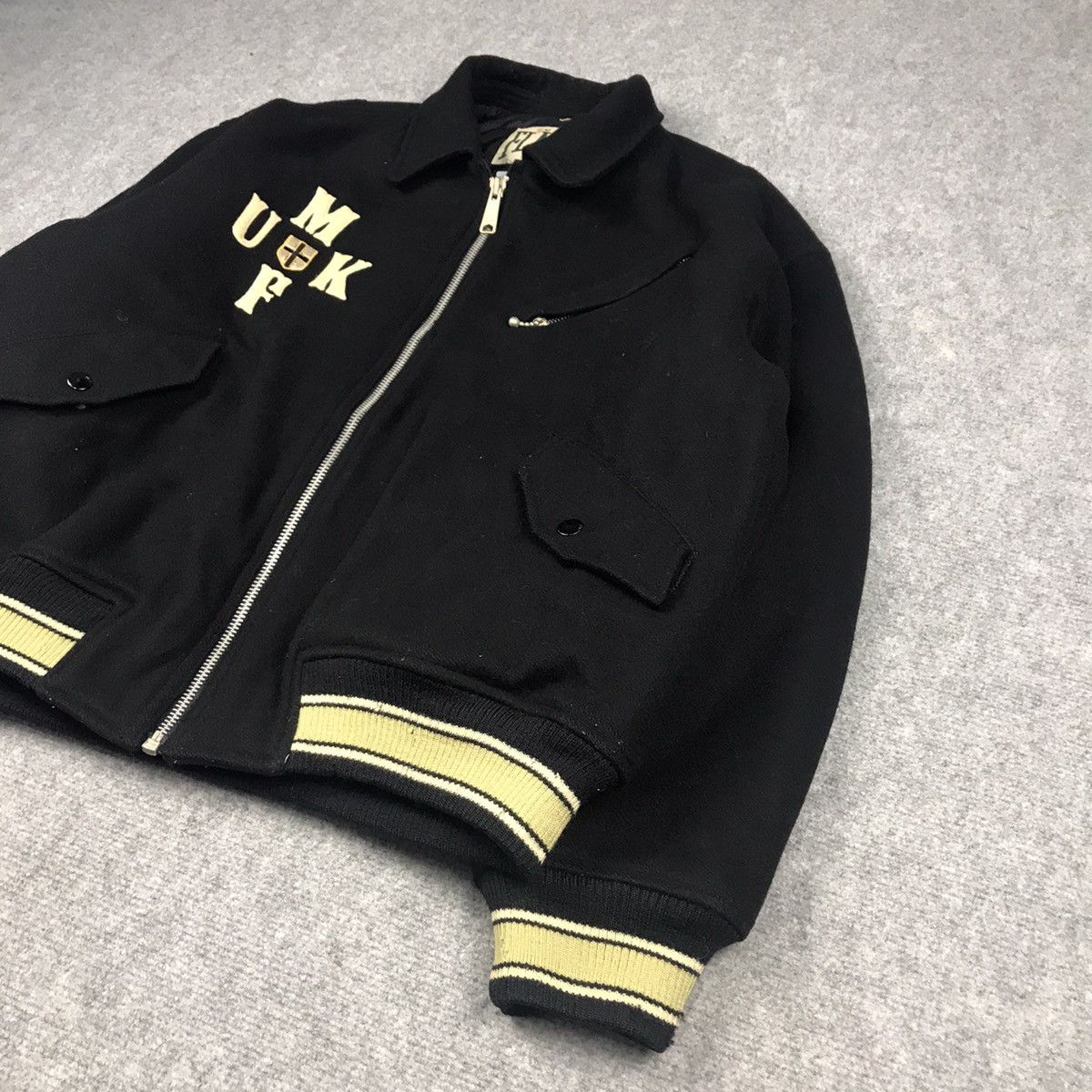 Japanese Brand MEN FLANDRE VARSITY JACKET SNAP BUTTON JACKET Size US M / EU 48-50 / 2 - 4 Thumbnail