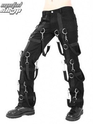 Japanese Brand Aderlass Gothic Cargo Punk Bondage Rap Pants Size US 36 / EU 52 - 3 Thumbnail