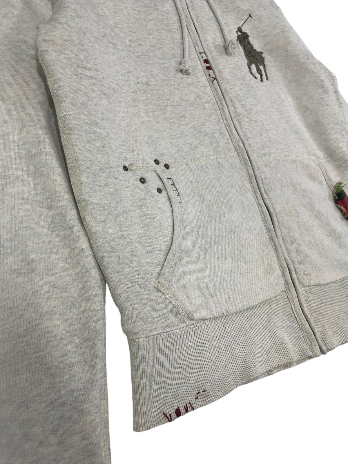 Polo Ralph Lauren Vintage RL Hoodie Embroidery Logo Talon Distress Hoodie Size US S / EU 44-46 / 1 - 6 Thumbnail