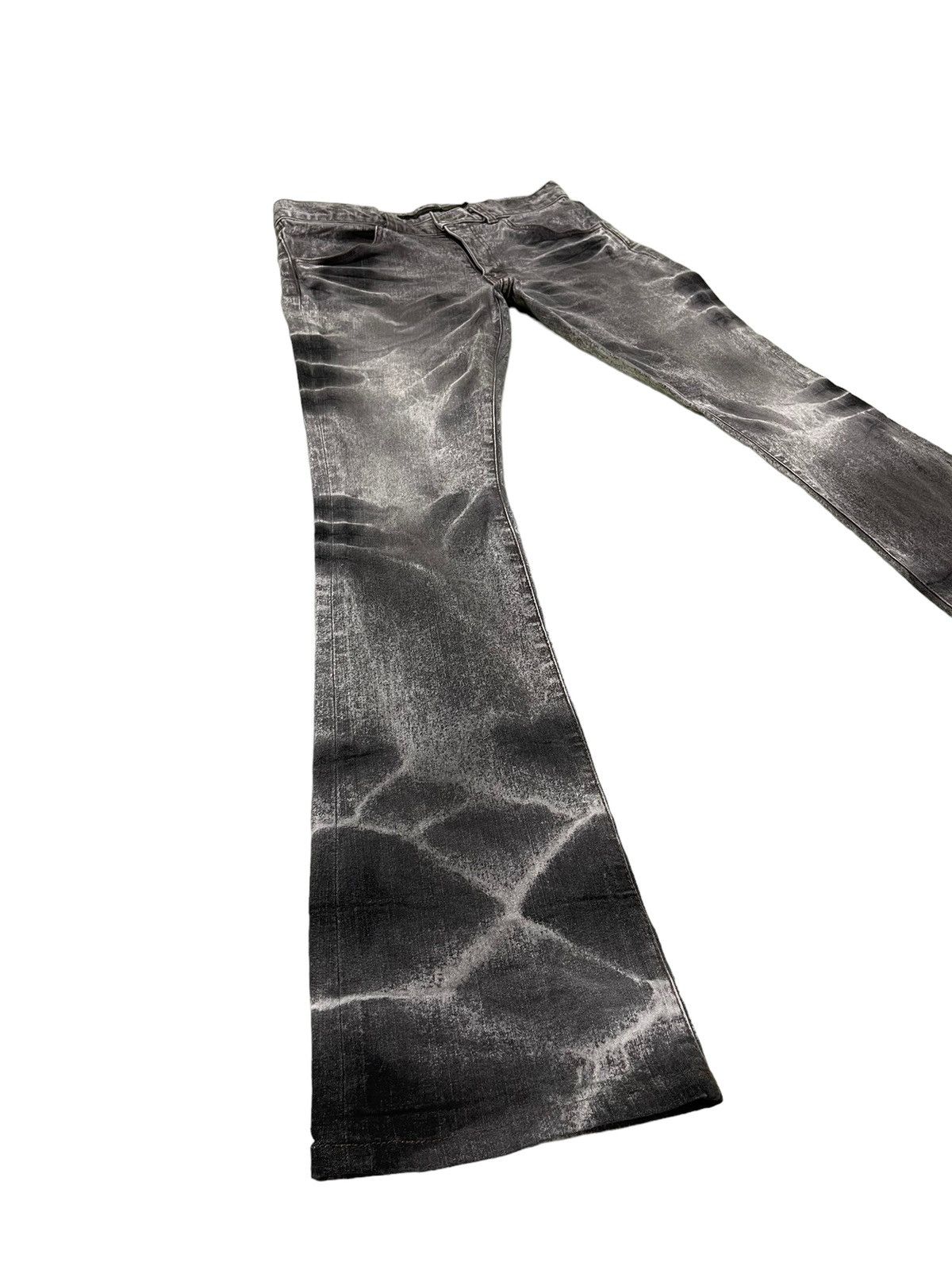 Japanese Brand Flare Jeans Skinny Schlussel Acid Wash Stretch Boot Cut 6🟦1 Size US 29 - 1 Thumbnail