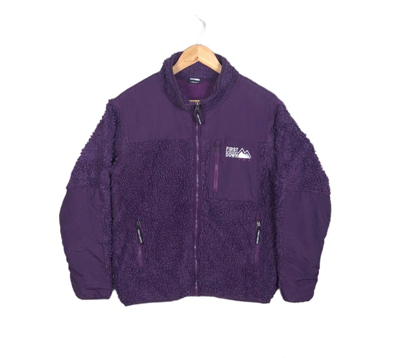 Japanese Brand Crazy Vintage First Down USA Pile Sherpa Boa Jacket Purple Size US M / EU 48-50 / 2 - 1 Thumbnail