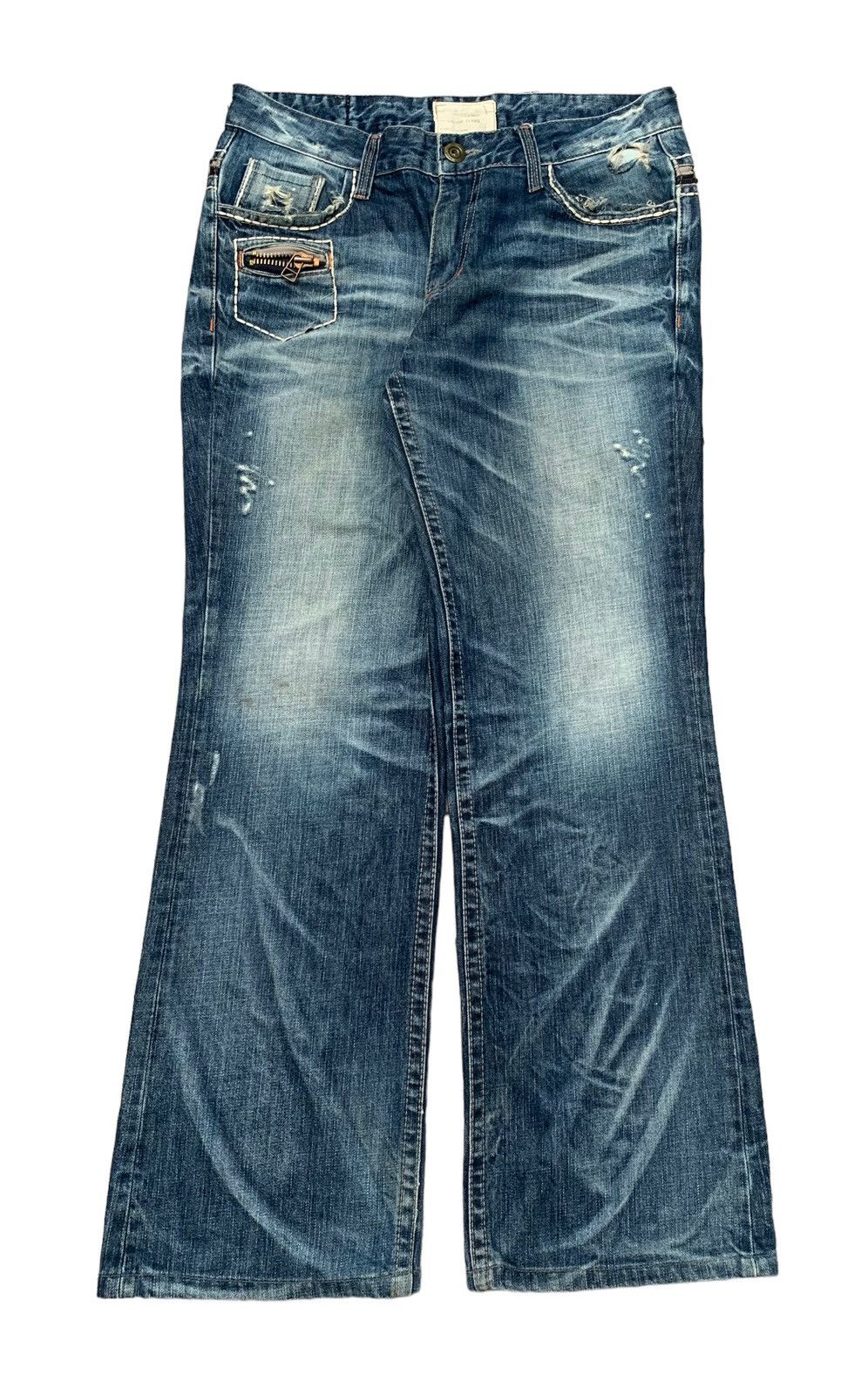 Very Rare Design Vintage Brand Lolita Flared Jeans 2000s