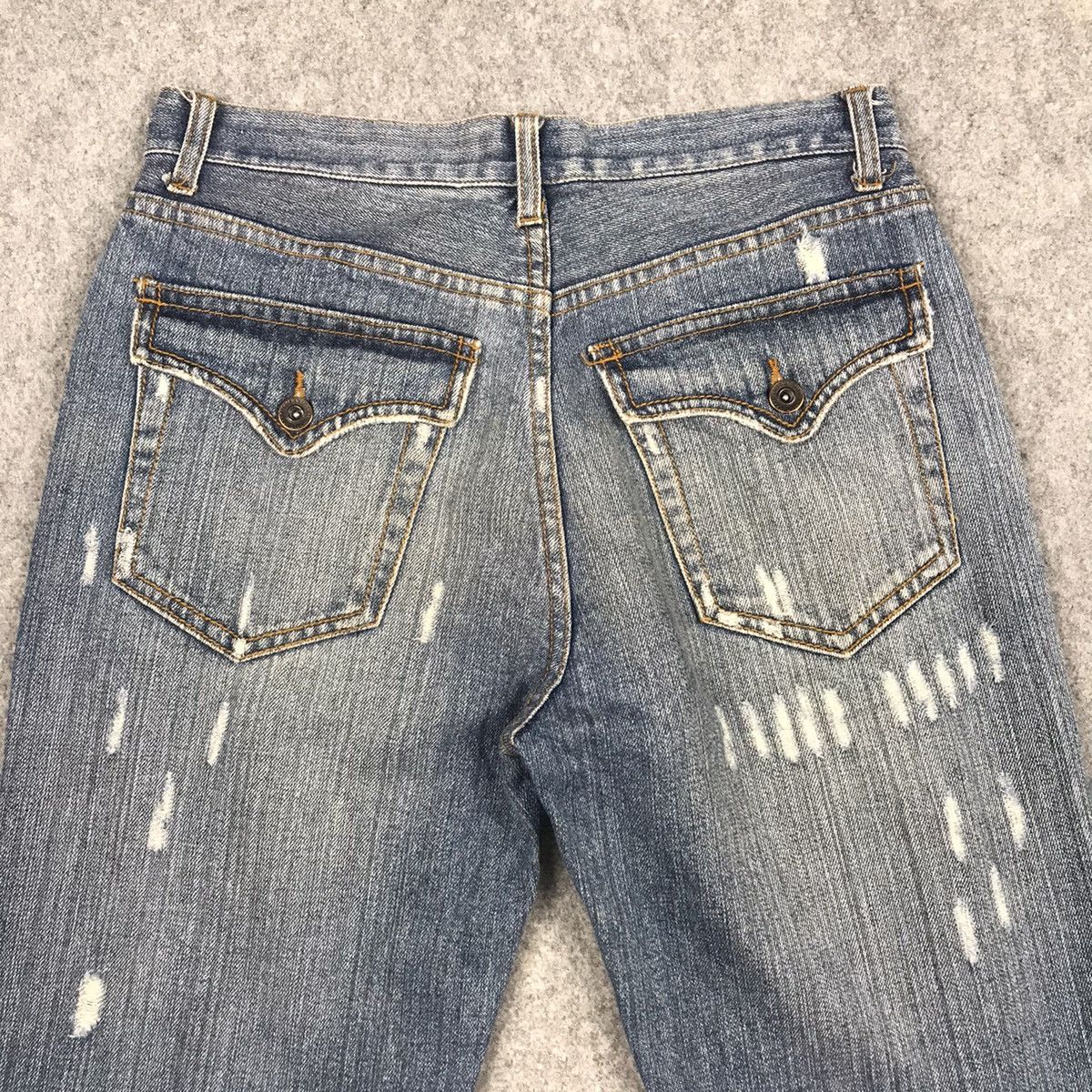 Other FLARE JENAS😈NYLAUS JEANS RIPPED DISTRESSED BOOTCUT PANTS Size US 30 / EU 46 - 16 Thumbnail