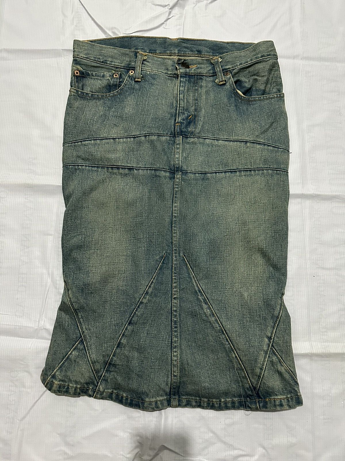 Comme des Garcons Junya Watanabe FW 2004 Denim Mermaid Skirt Size 30" / US 8 / IT 44 - 6 Thumbnail