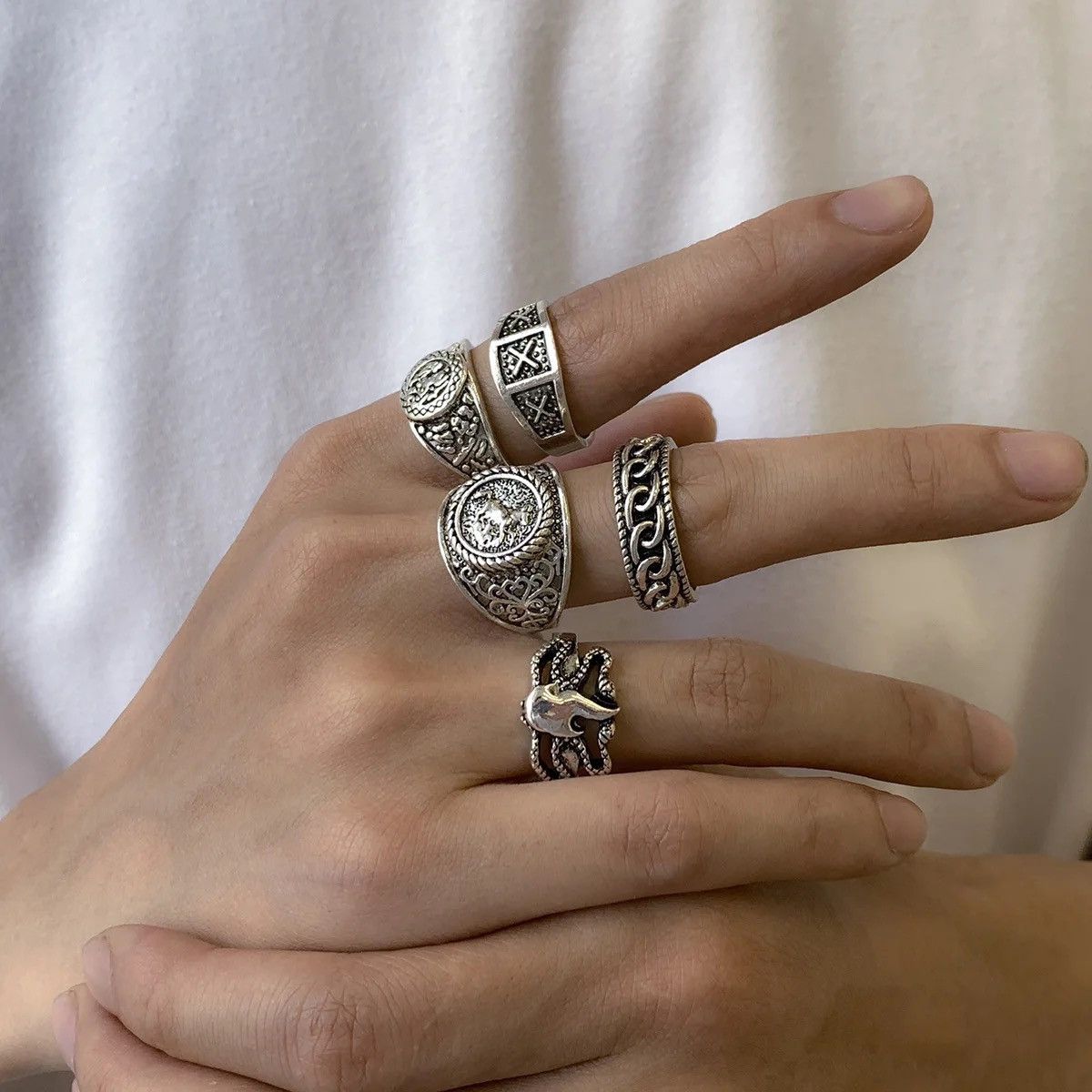 Jewelry 5pcs Rings Set Size ONE SIZE - 2 Thumbnail