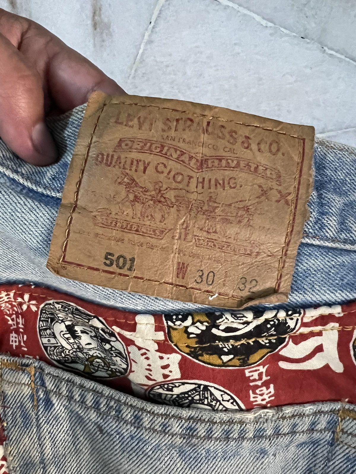 If Six Was Nine × Levi's LAST DROP 🔥Vintage 90’s Levis 501 Distressed Denim Jeans Size US 30 / EU 46 - 18 Thumbnail