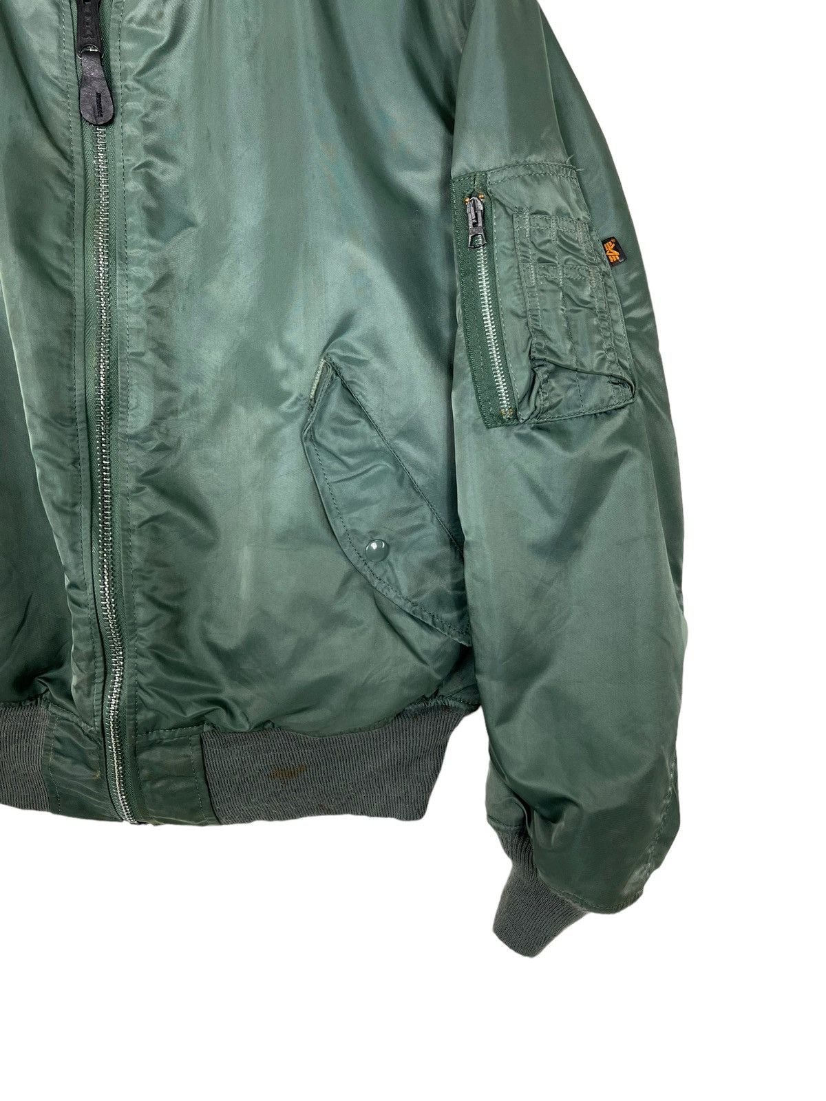 Alpha Industries 🔥 70s RIOT RIOT VINTAGE MA-1 ALPHA BOMBER JACKET MADE IN USA Size US L / EU 52-54 / 3 - 4 Thumbnail