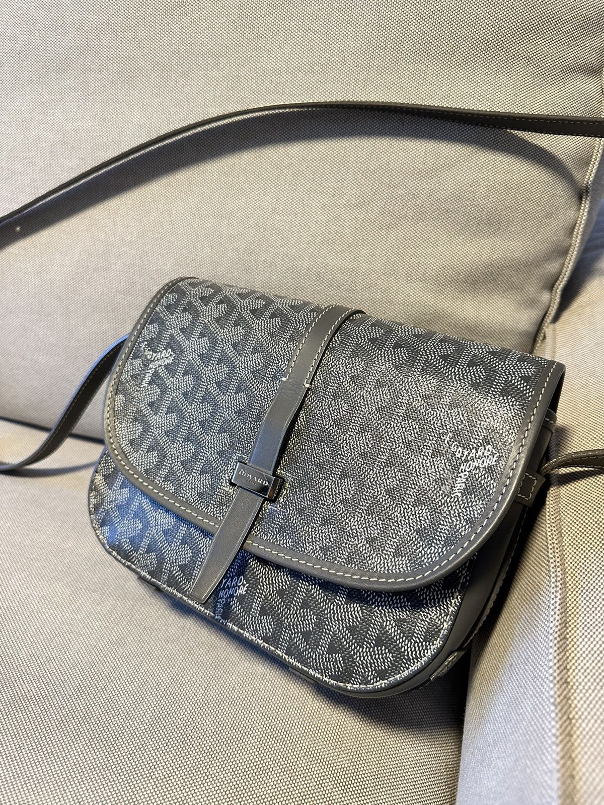 Goyard Goyard Belvedere MM Grey Shoulder Bag | Grailed