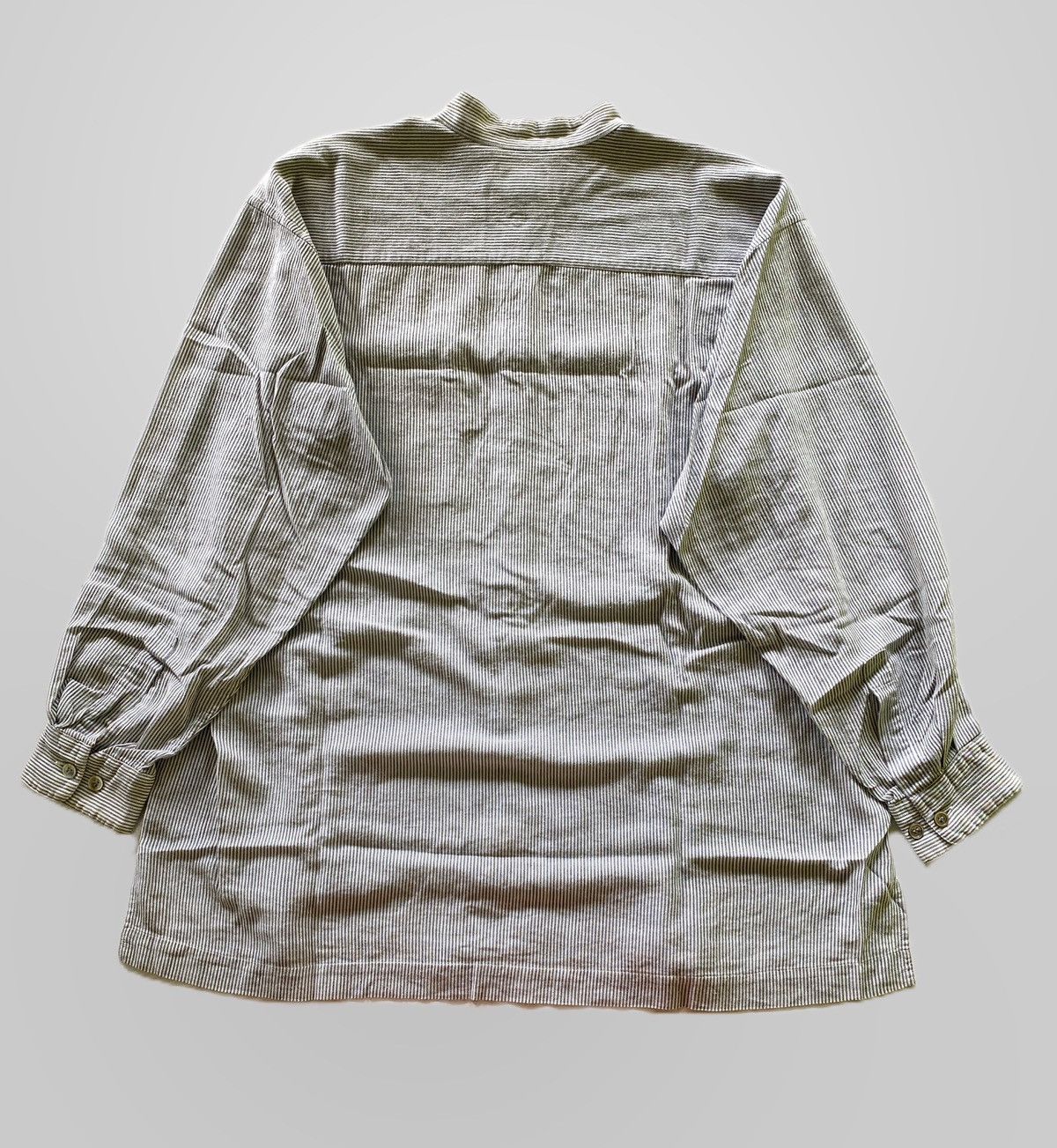 Issey Miyake MiyakeDesignStudio MandarinCollar LinenShirt Size US L / EU 52-54 / 3 - 7 Thumbnail