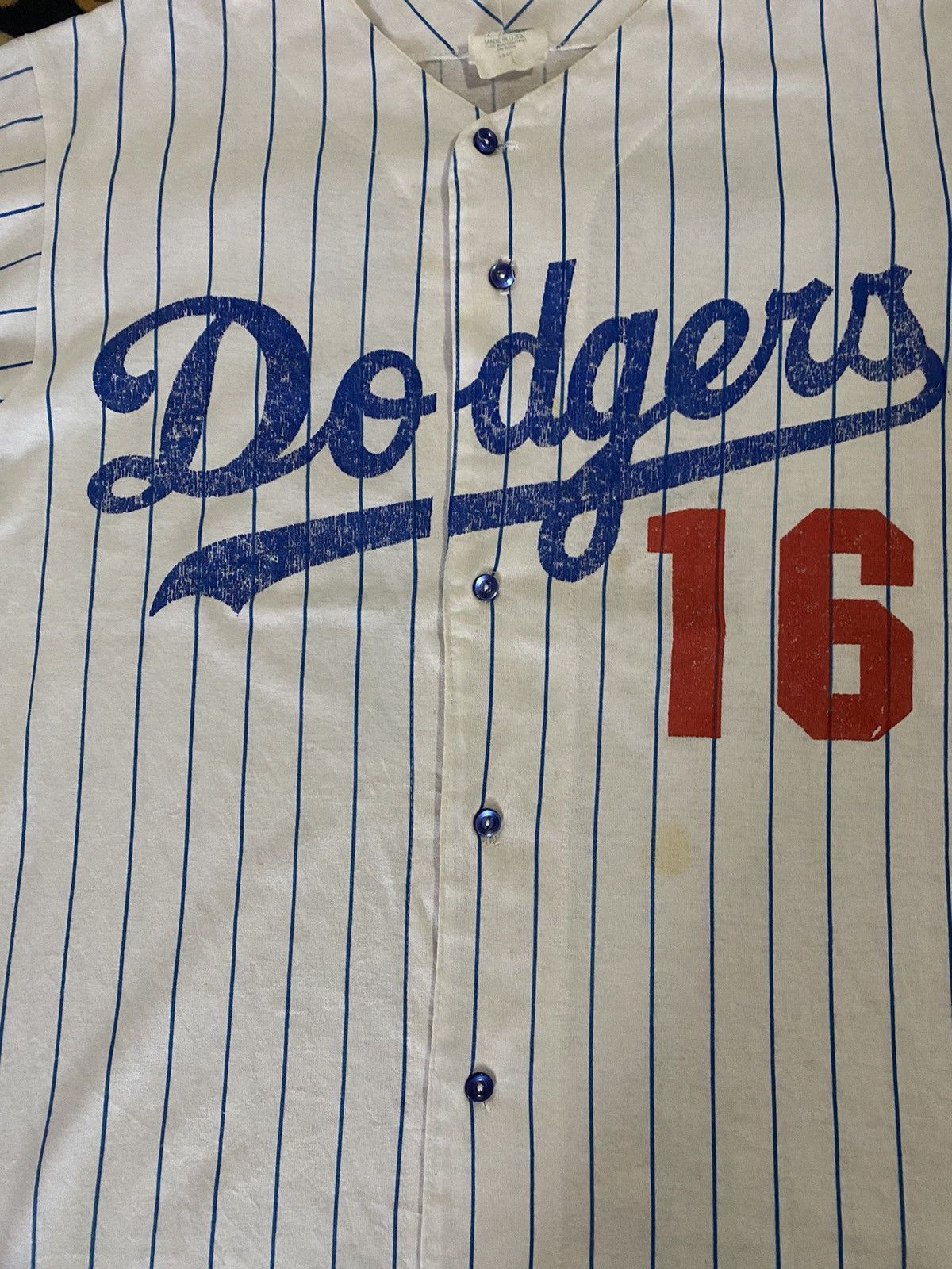 MLB Vintage Majestic Dodgers NOMO 16 Rare Tshirt Size US L / EU 52-54 / 3 - 3 Thumbnail