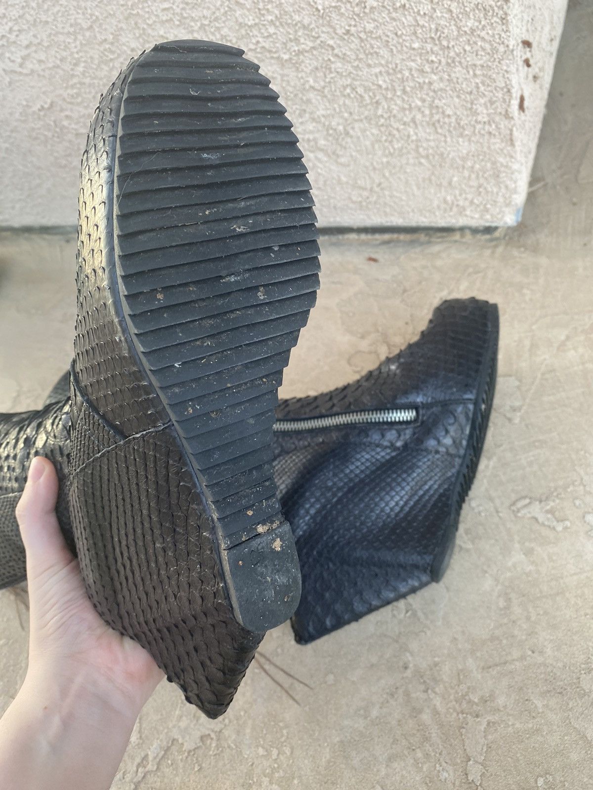 Rick Owens Rick Owens fw10 “gleam” rare runway python turbo wedges Size US 10 / EU 43 - 9 Thumbnail