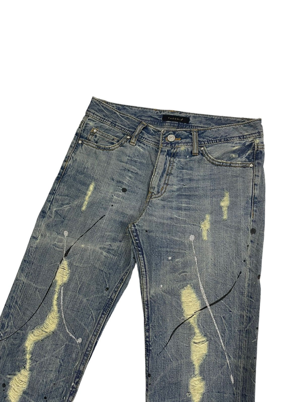 Japanese Brand Vintage Theoria Japan Flare Distressed Jeans Hysteric Style Size US 29 - 4 Thumbnail