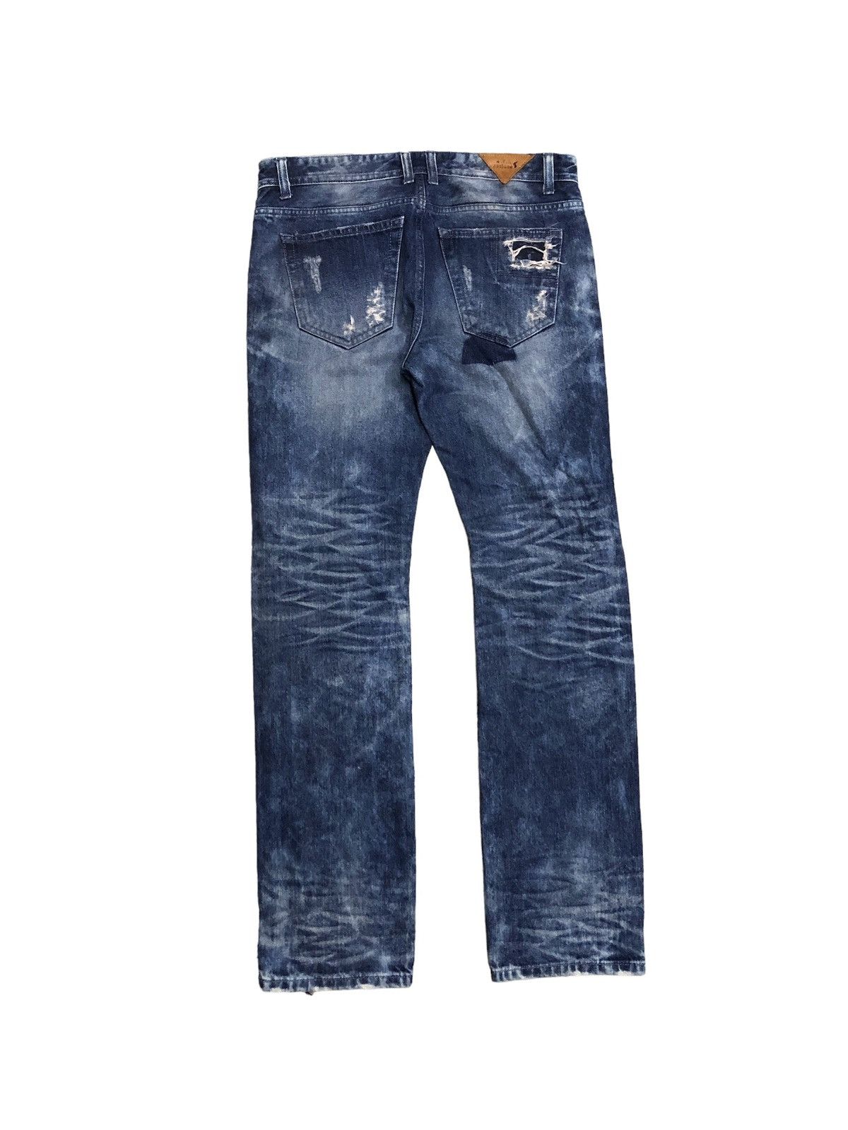 Bleach Goods × Japanese Brand WASHED BLUE DISTRESSED DENIM BY AVH COSTUME Size US 33 - 5 Thumbnail