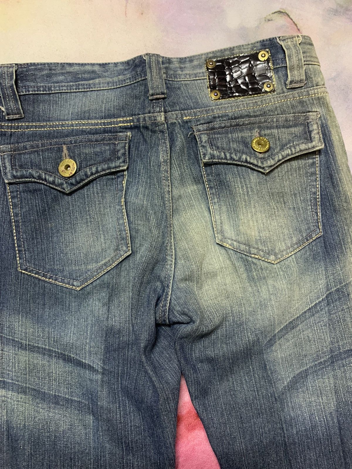 Hysteric Glamour × Japanese Brand × Tornado Mart Flare Japanese Brand Mud Washed Denim Size US 34 / EU 50 - 8 Thumbnail
