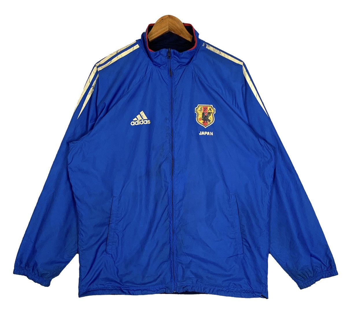 Vintage Adidas JFA Japan Riversible Zipper Light Jacket