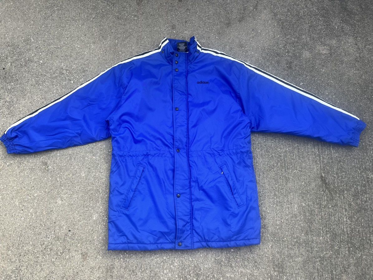 Adidas Vintage 90s Adidas Logo Box Parka Line Jacket Size US L / EU 52-54 / 3 - 3 Thumbnail