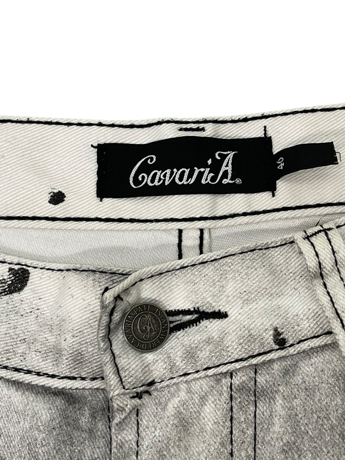 Japanese Brand Flare Jeans CavariA Painted Denim Low Rise Boot Cut 5🟦9 Size US 32 / EU 48 - 19 Thumbnail