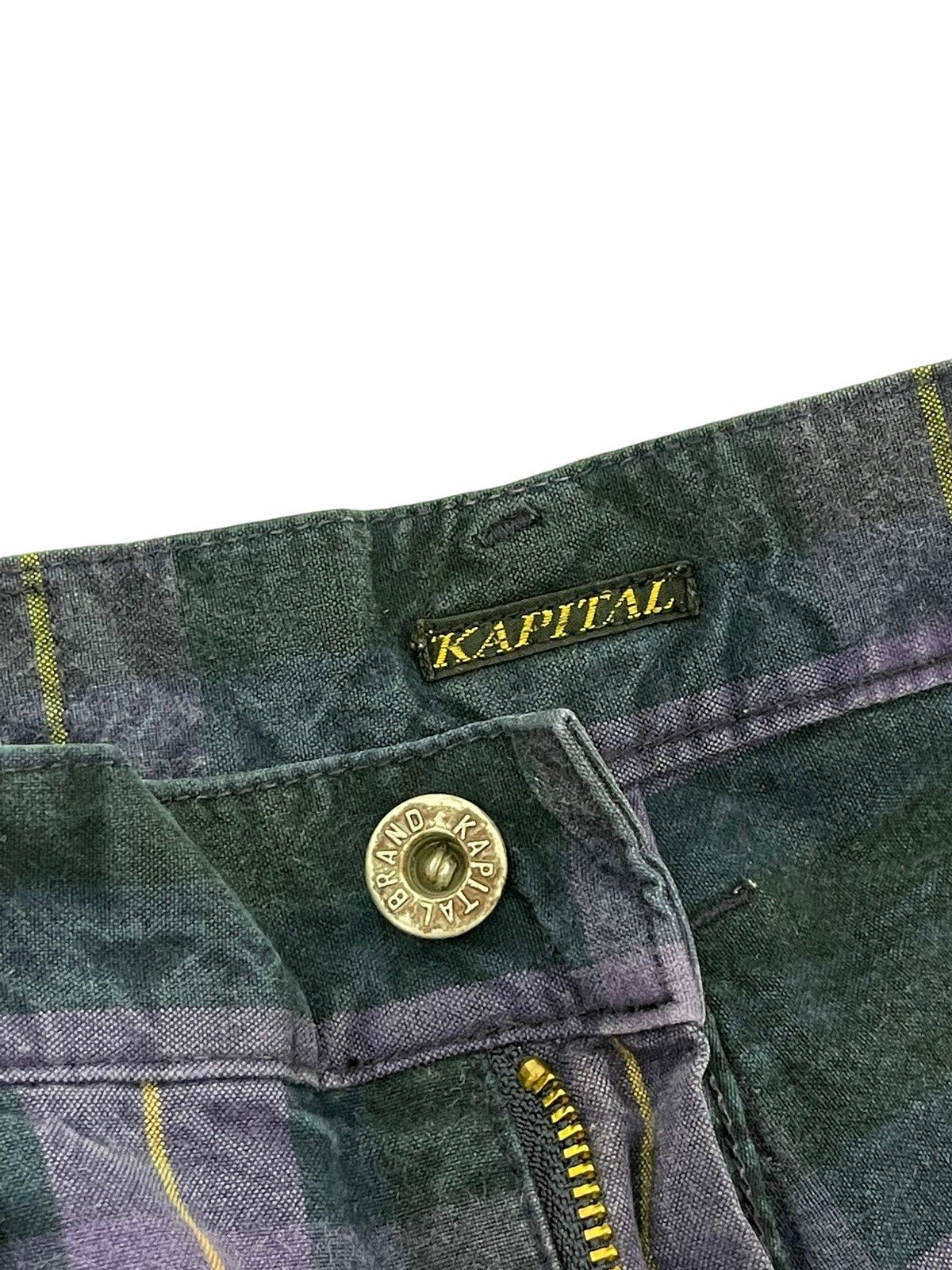 Japanese Brand Drop Croth Kapital Check Pant Slim 5🟦8 Size US 28 / EU 44 - 18 Thumbnail