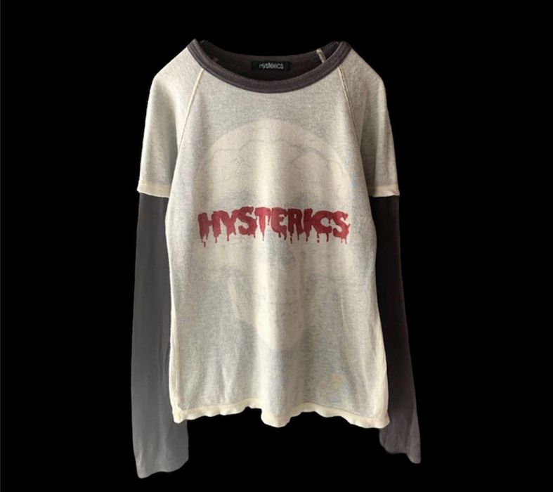 Hysteric Glamour hysteric glamour double layered blood font long sleeve ...