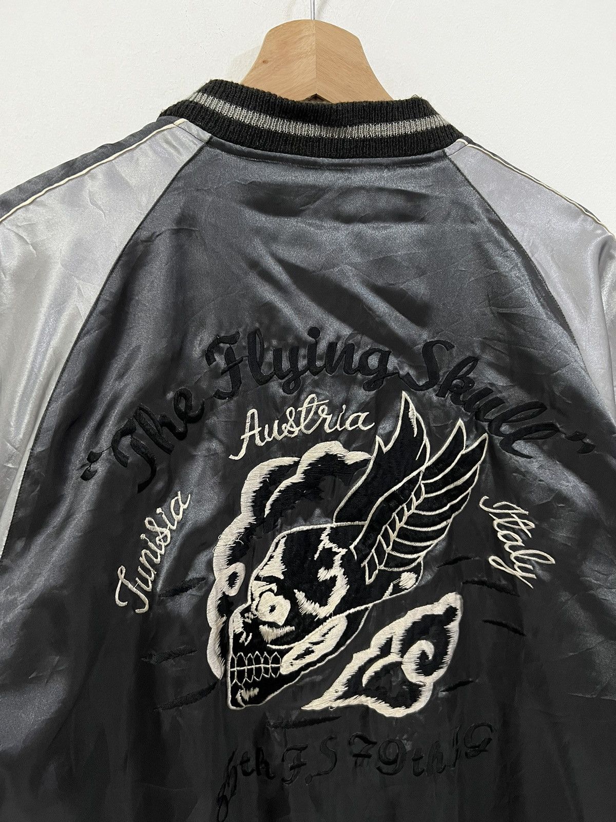 Japanese Brand × Vintage Vintage The Flying Skull Embroidery Sukajan Souvenir Jacket Size US M / EU 48-50 / 2 - 6 Thumbnail