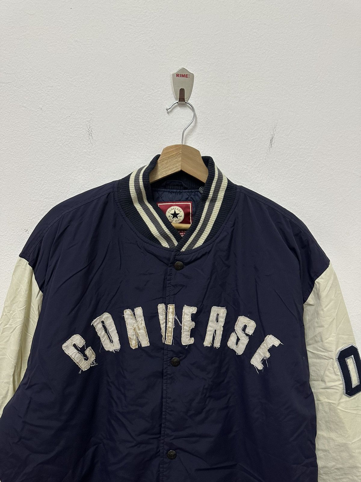 Converse × Vintage Vintage Converse Button Up Varsity Jacket Size US XL / EU 56 / 4 - 2 Thumbnail