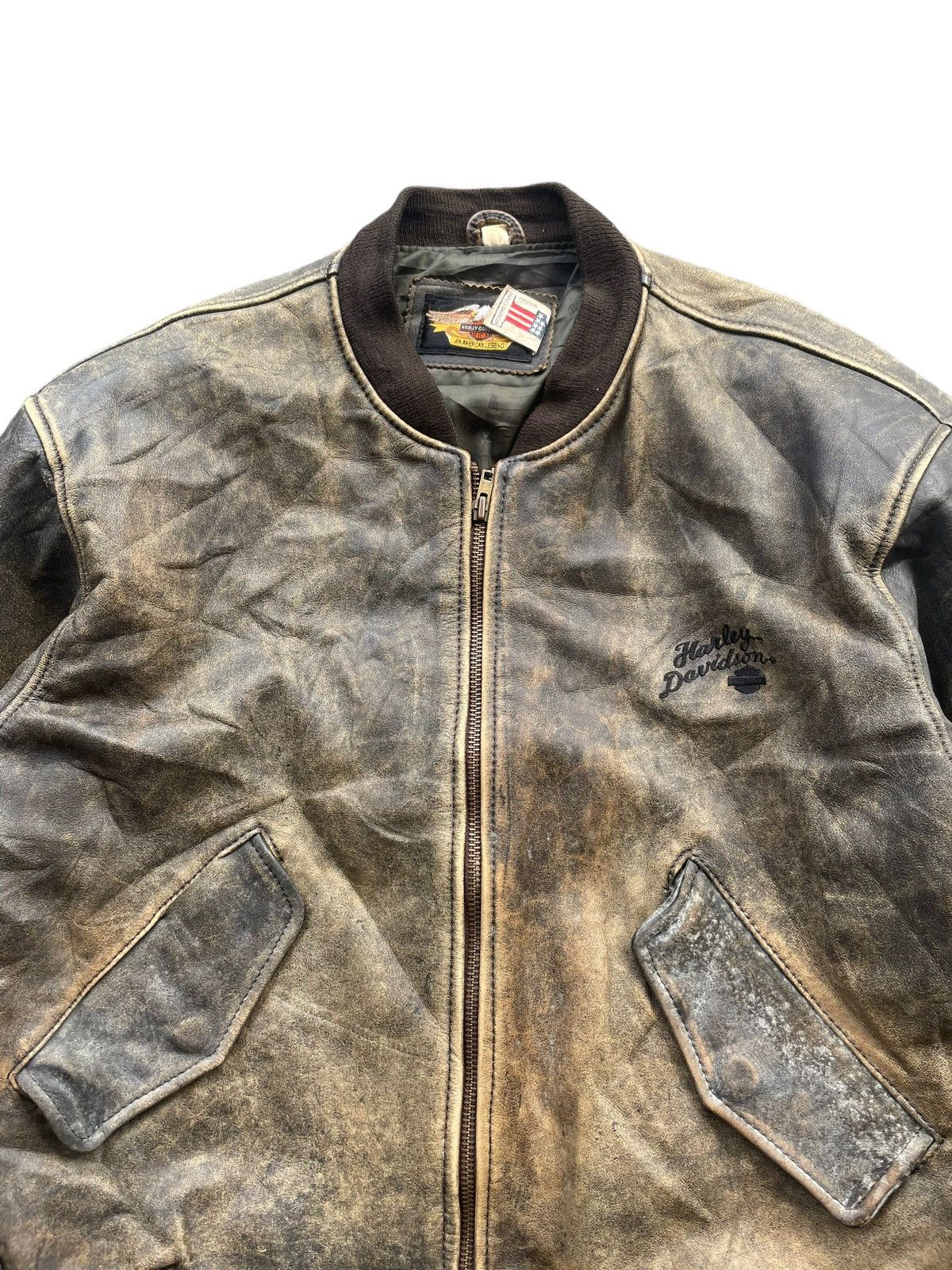 Harley Davidson Vintage 90’s Harley Davidson Leather Jacket Size US M / EU 48-50 / 2 - 4 Thumbnail