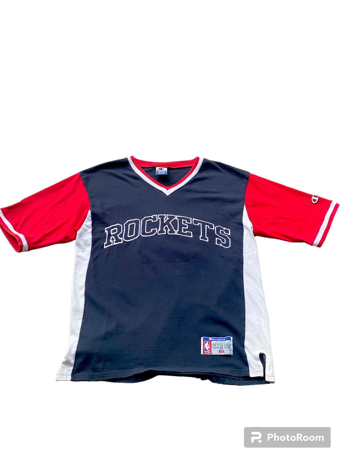 Champion × NBA × Vintage Vtg 90s Champion Houston Rockets NBA Warm Up ...