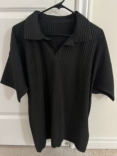 Pleats Please Issey Miyake Rapped Form Pleated Wrap Dress in Black